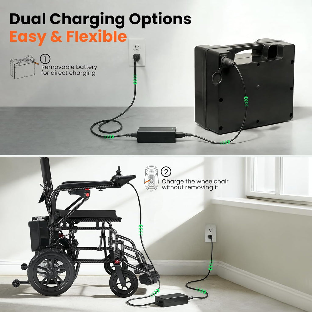 Electric Wheelchairs for Adults，Lightweight Foldable